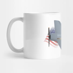 Patriotic WW2 F8F Bearcat Airplane Mug